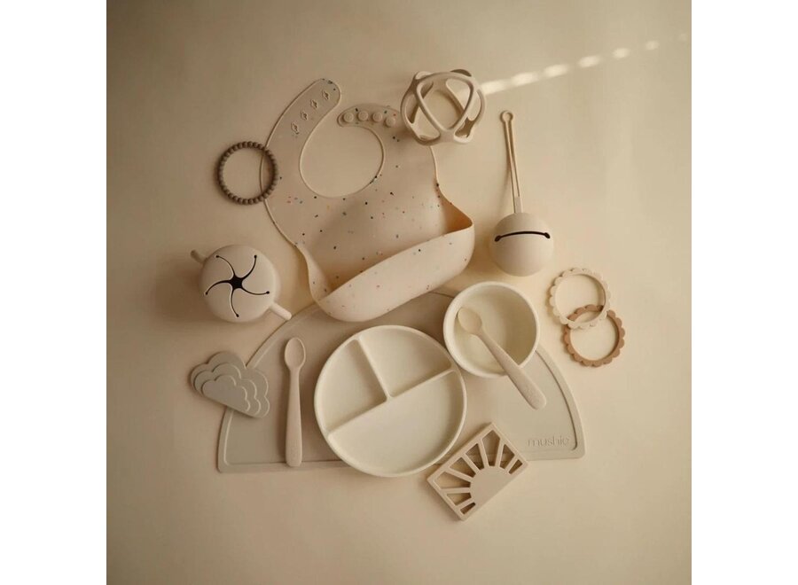 Mushie Silicone Vakkenbord Ivory