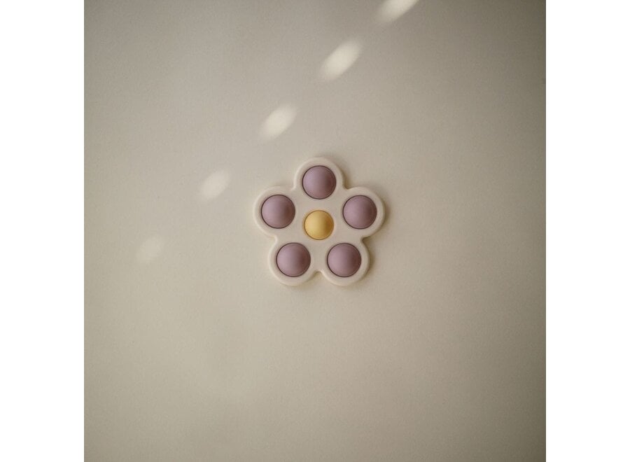Mushie Press Toy Flower Lilac / Ivory