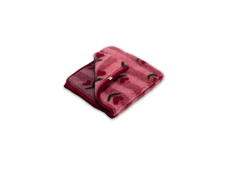 Alwero deken thumbled 75 x 100 Cherry