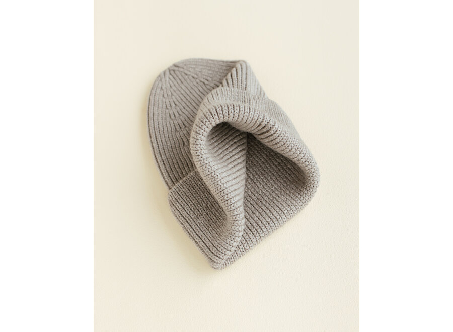 Hvid Fonzie beanie KIDS Pebble 4-18m