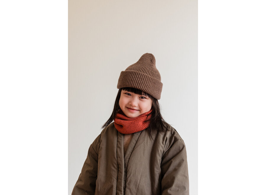 Hvid Fonzie beanie KIDS Mocha 4-18 m
