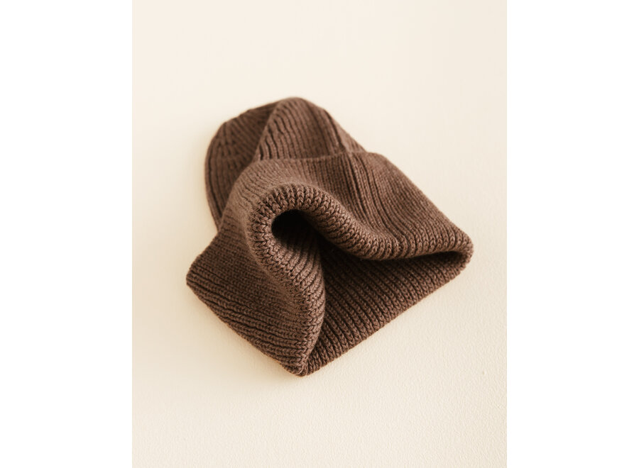 Hvid Fonzie beanie KIDS Mocha 4-18 m