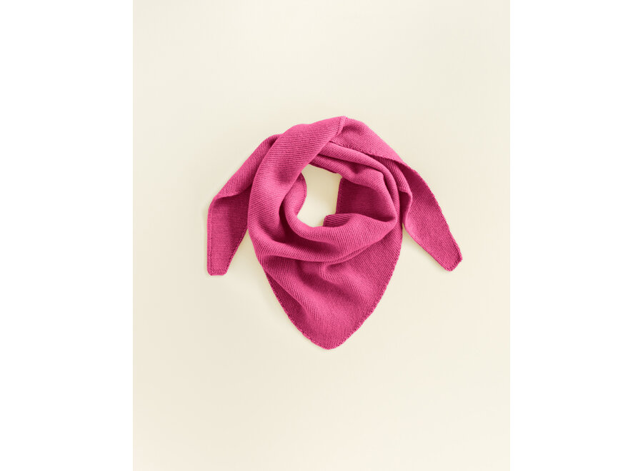 Hvid Triangle scarf Josephina Fuchsia