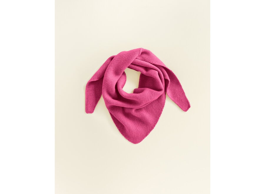 Hvid Triangle scarf Josephina Fuchsia