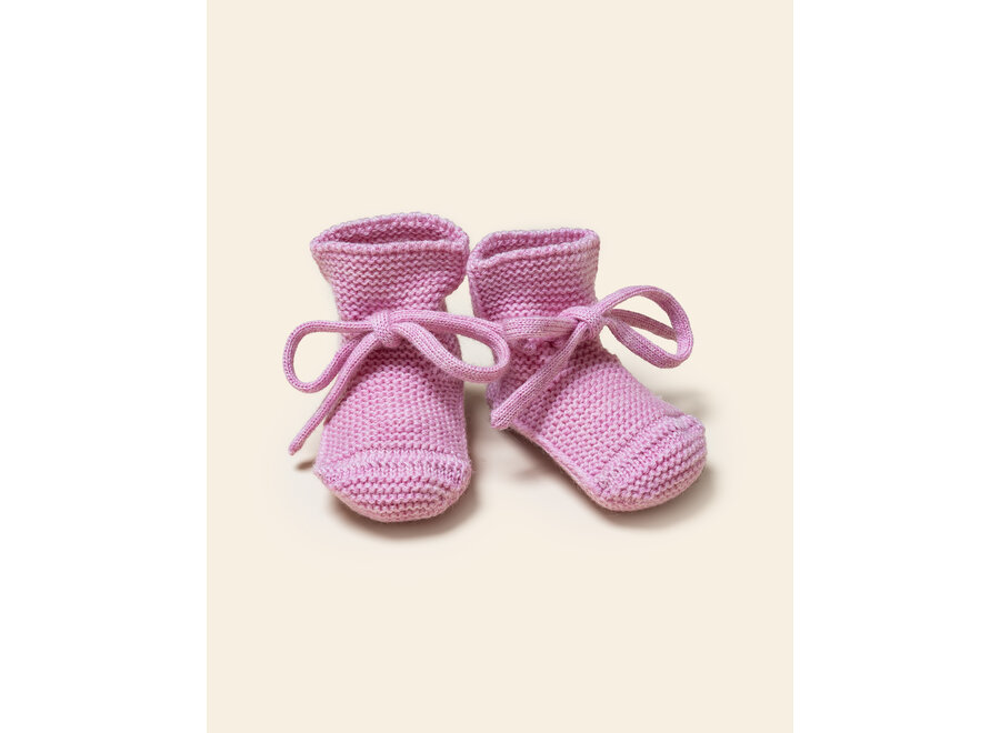 Hvid Slofjes-Merino wol cotton candy