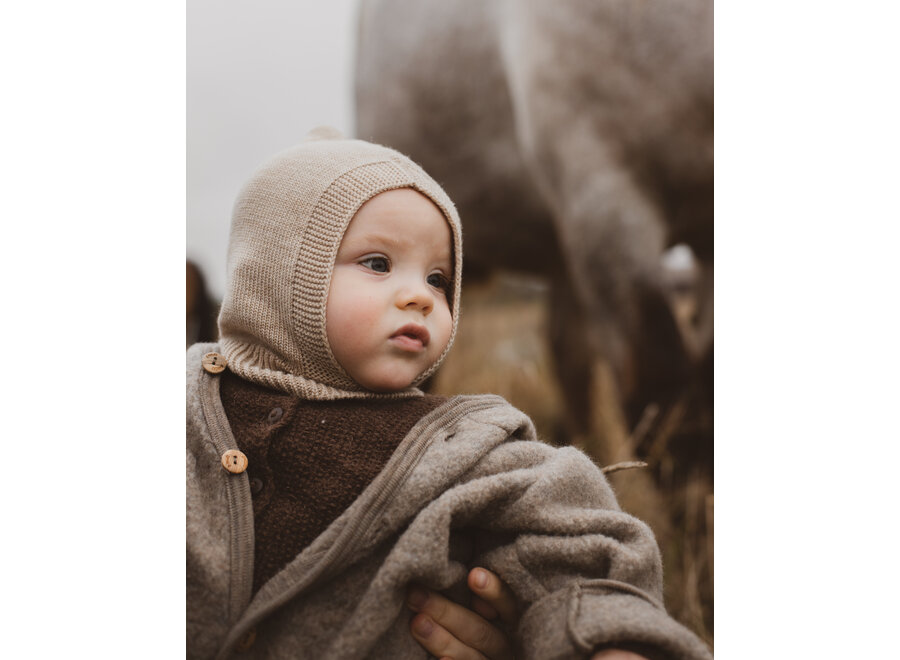 Hvid Eddy balaclava Pebble 1-3 jaar