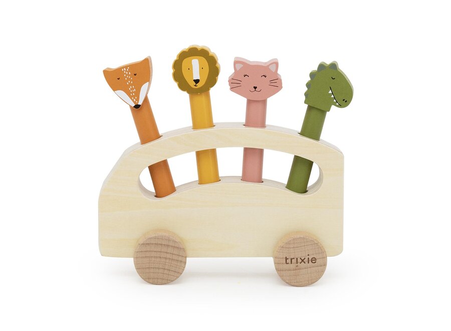 Trixie Wooden pop-up animal bus