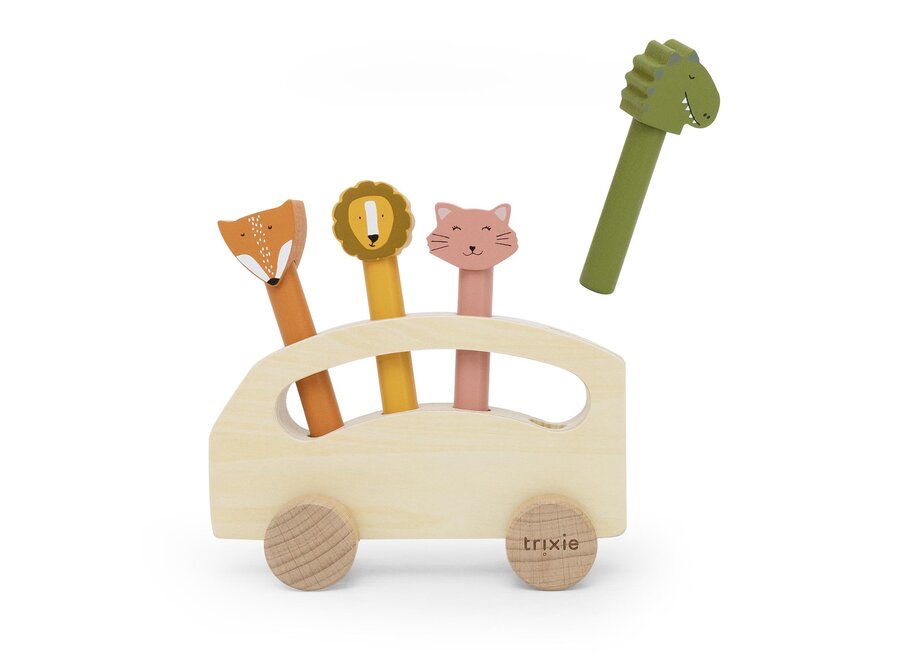 Trixie Wooden pop-up animal bus