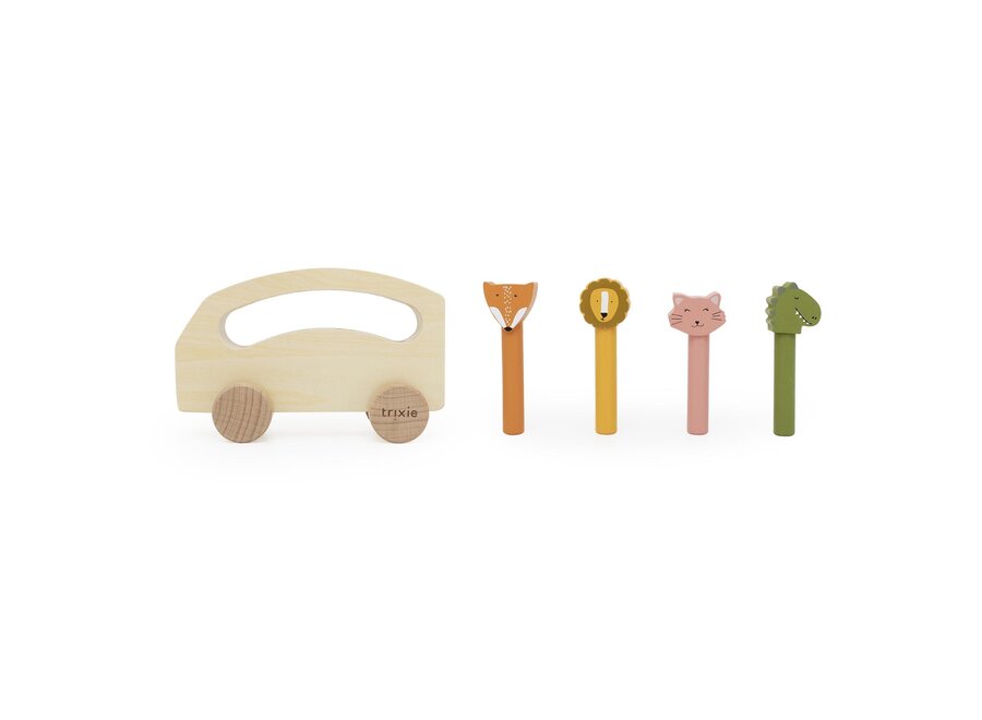Trixie Wooden pop-up animal bus