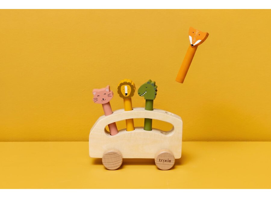 Trixie Wooden pop-up animal bus