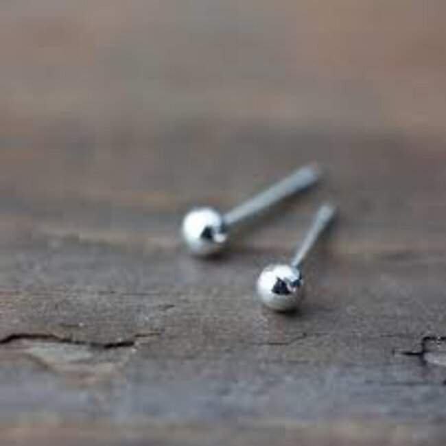 Zilveren Stud Balls/Knopjes | Sterling 925 Silver | Set van 4 paar