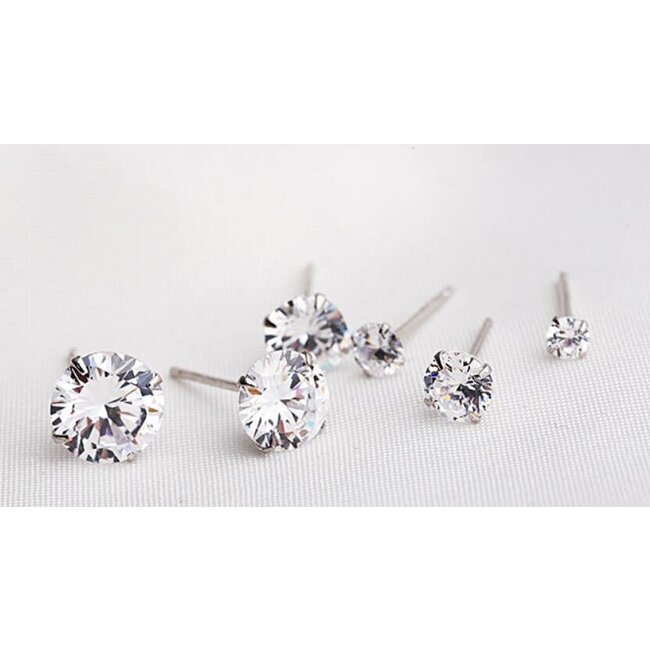 Stud Diamond Knopjes Oorbellen | Set van 3 paar