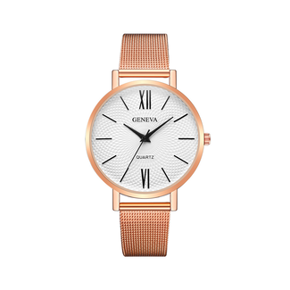 Geneva Geneva Roman Mesh Horloge - Rose