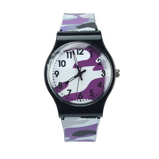 Fashion Favorite Army Kinderhorloge Paars | Camouflage/Leger