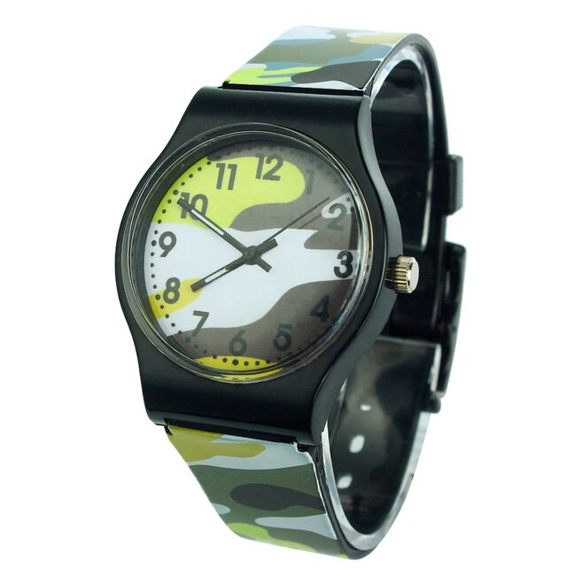 Army Kinderhorloge Groen | Camouflage/Leger | Kunststof/Plastic