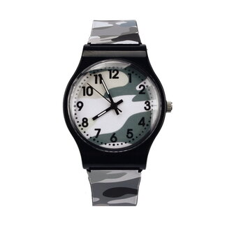 Fashion Favorite Army Kinderhorloge Grijs | Camouflage/Leger