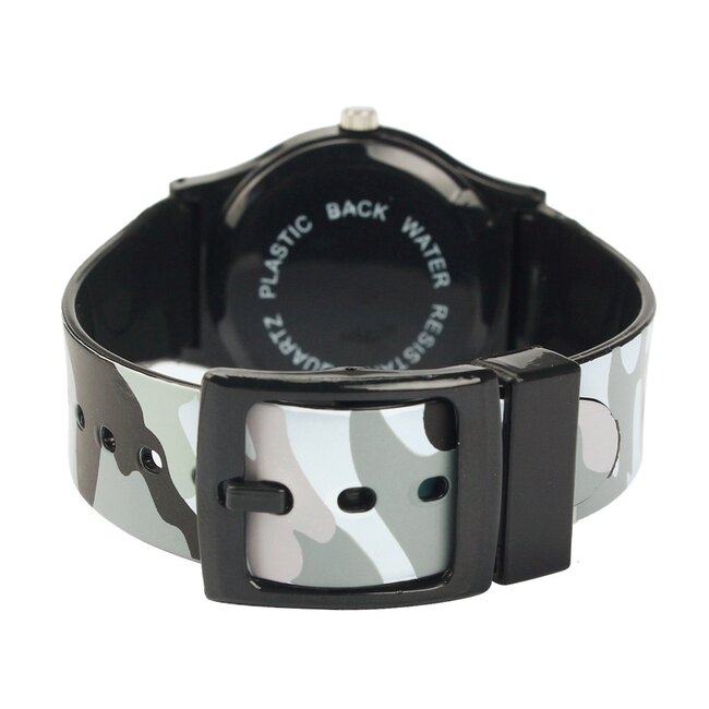Army Kinderhorloge Grijs | Camouflage/Leger | Kunststof/Plastic