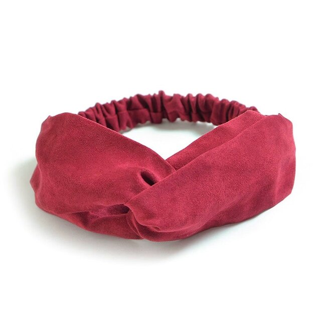 Fashion Favorite Suede Cross Haarband Red | Rood | Velvet Suede