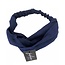 Fashion Favorite Suede Cross Haarband Navy Blue | Blauw | Velvet Suede