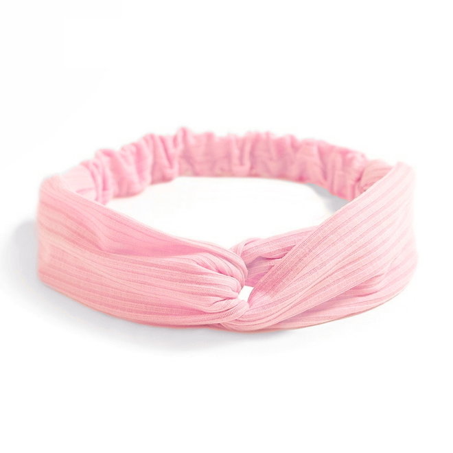 Knitted Haarband Lightpink | Roze | Katoen | Cross Bandana