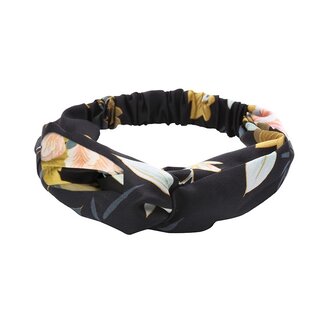 Fashion Favorite Haarband Oriental Black Flowers