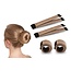 Magic Bun Maker | Set - 2 stuks + Haarelastiek | Lichtbruin | Maak De Perfecte Knot
