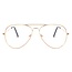 Fashion Favorite Aviator Bril Gold | Goudkleurig | Bril zonder sterkte | 50 mm