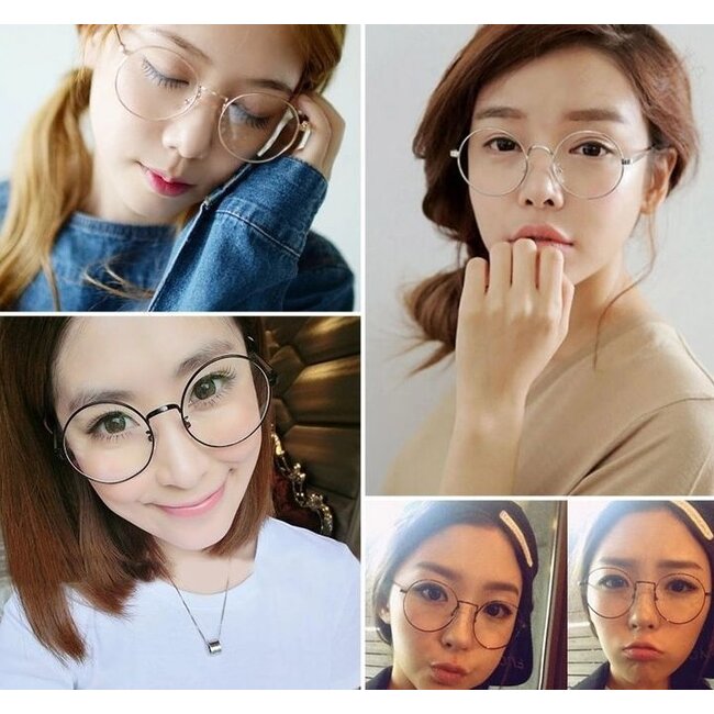 Retro Round Bril | Rond Rose | Bril zonder sterkte | 50 mm