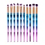 Fashion Favorite 10-delige Oog Make-up Kwasten/Brush Set | Rainbow / Regenboog