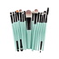 Fashion Favorite 15-delige Make-up Kwasten/Brush Set | Groen