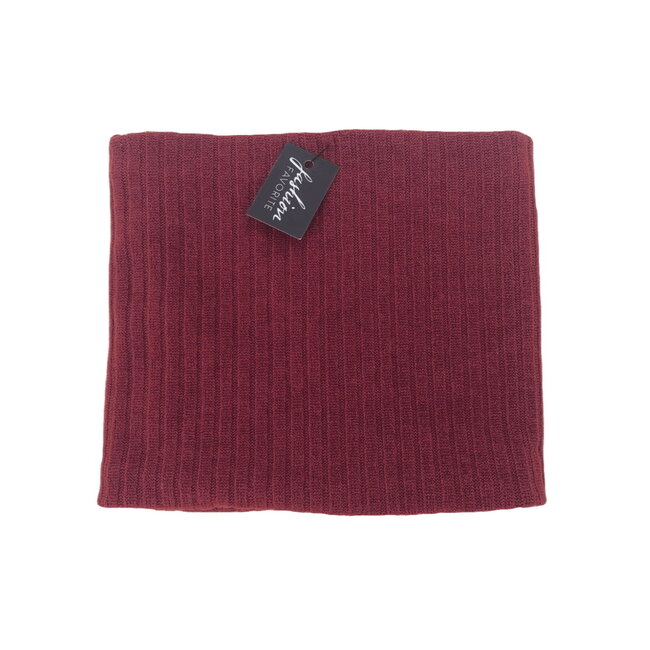 Colsjaal Rib Bordeauxrood | Teddy Voering