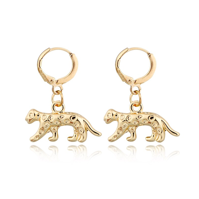 Fashion Favorite Luipaard Oorringen | Animal Charms | Goudkleurig