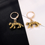 Fashion Favorite Luipaard Oorringen | Animal Charms | Goudkleurig / Zwart