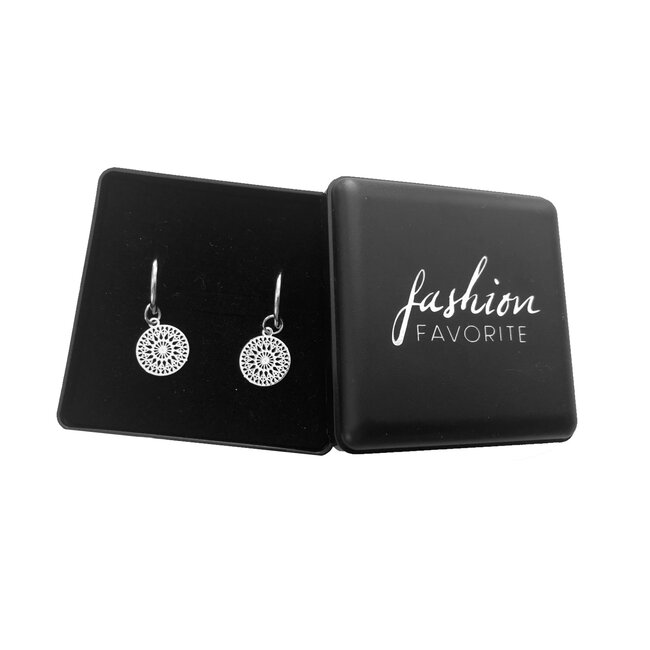 Mandala Oorringen | Musthave Munt Oorbellen | Zilverkleurig