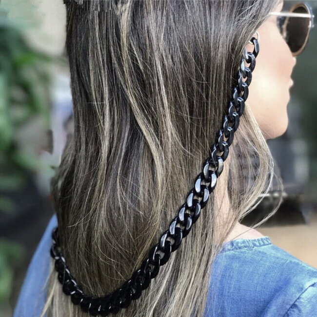 Zonnebril Ketting / Brillenkoord | Fuchsia Roze | Acryl | 70 cm