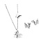 Vlinder Oorbellen & Ketting | Zilverkleurig | Stainless Steel