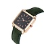 Fashion Favorite Vesper Black Square Horloge | Groen | Vierkant | Kunstleer | Ø 30 mm