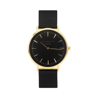 Favorite Fashion Navarra Gold / Black Mesh 2.0 Horloge