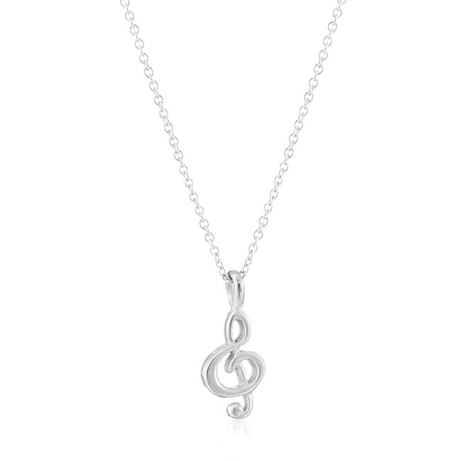 Fashion Favorite Muziek Noot / Make Music Ketting | Zilverkleurig | 45 + 5 cm