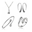 Fashion Favorite Jewelry Silver Waterdrop/Druppel Set 4-delig | 925 Zilver |