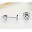 Fashion Favorite Hartje Stud Oorknopjes/Oorbellen | 925 Zilver | 4 x 0,8 mm