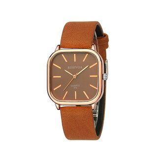 Fashion Favorite Harley Rosivga Square Horloge | Bruin - Bruin