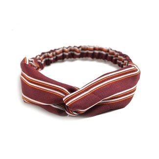 Fashion Favorite Haarband Print | Streep Rood - Oranje