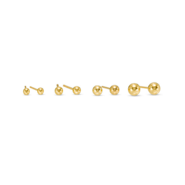 Fashion Favorite Gouden Stud Balls/Knopjes | Plated | Set van 4 paar