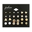 Fashion Favorite Stud Oorbellen | Goudkleurig | Set 12 Paar