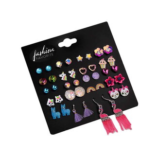 Fashion Favorite Stud Oorbellen | Candy Color | Bijoux | Set 20 Paar