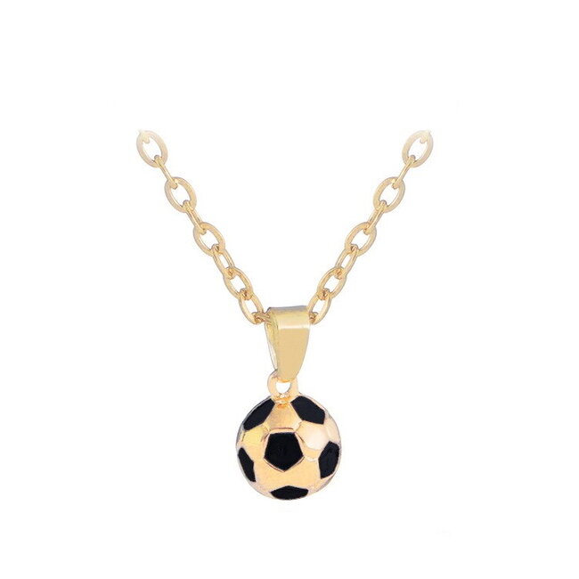 Fashion Favorite Fashion Favorite Ketting met Voetbal Hanger - Goudkleurig - 45 + 5 cm