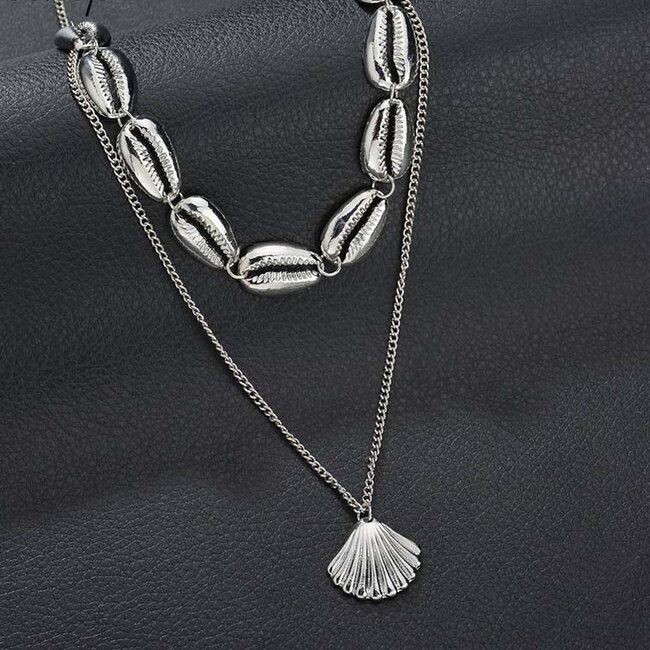 Schelp Ketting - Zilverkleurig