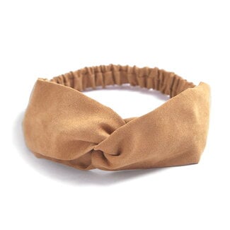 Fashion Favorite Suede Cross Haarband Camel