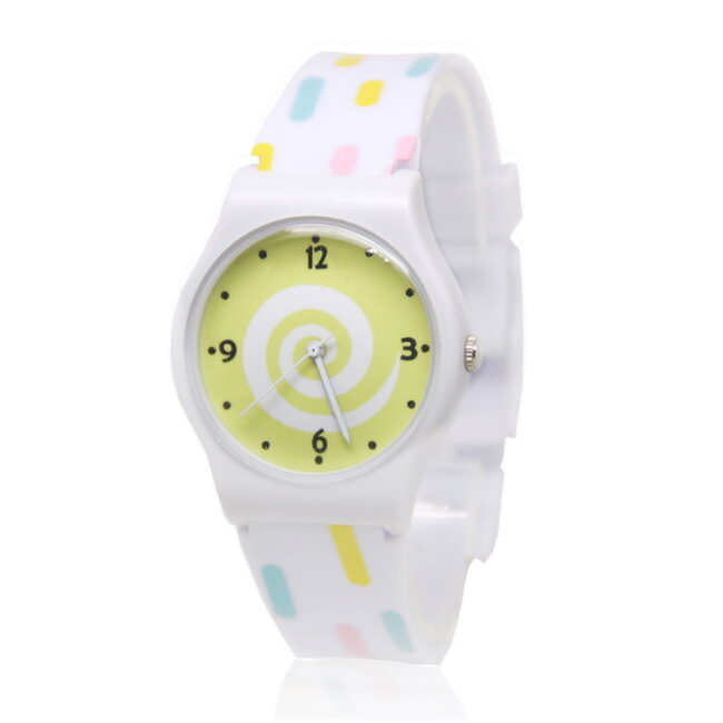 Fashion Favorite Fun Kinderhorloge Geel | Confetti | Kunststof/Plastic | Fashion Favorite